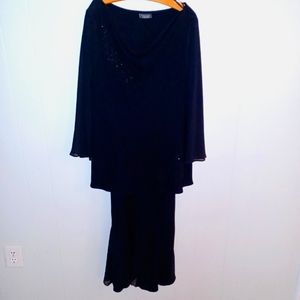 Two piece black dress